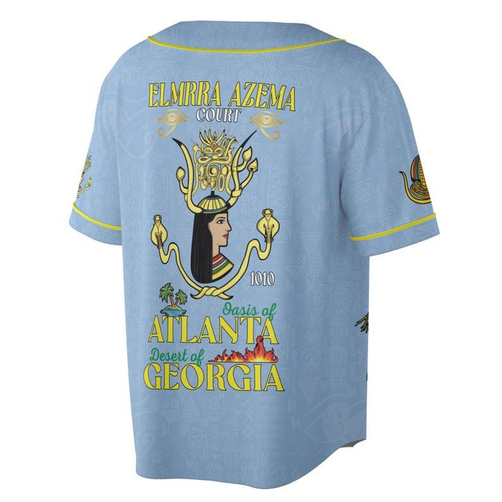 Personalized Court Name DOI Egyptian Ancient Goddess Crown of Eternity 3D Baseball Jersey Shirt Size S-5XL