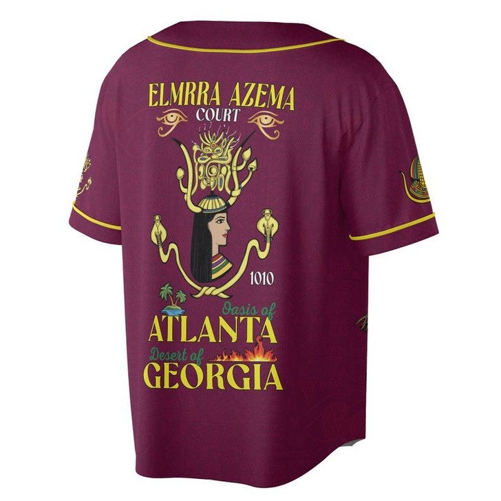 Personalized Court Name DOI Egyptian Ancient Goddess Crown of Eternity 3D Baseball Jersey Shirt Size S-5XL