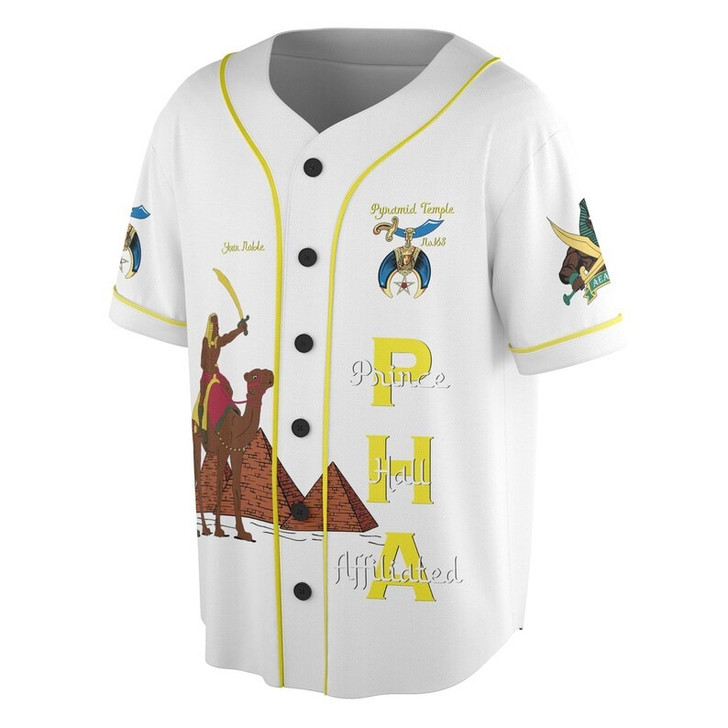Custom Temple Name Nobles Mystic Shrine AEAONMS Temple Birds Freemasonry 3D Baseball Jersey Shirt Size S-5XL