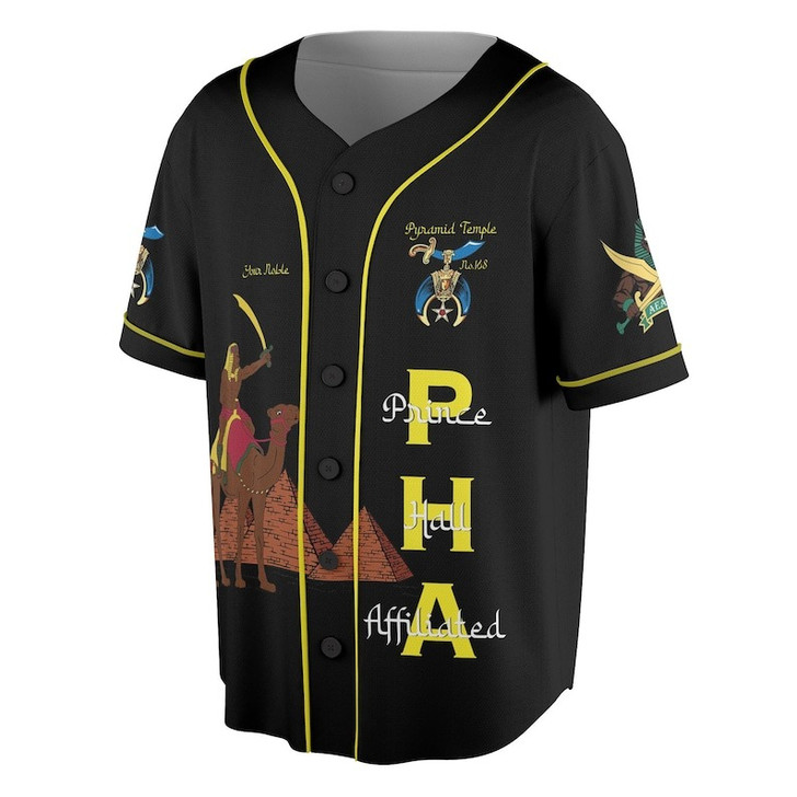 Custom Temple Name Nobles Mystic Shrine AEAONMS Temple Birds Freemasonry 3D Baseball Jersey Shirt Size S-5XL