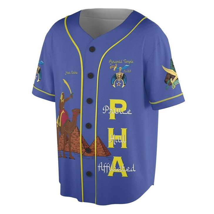 Custom Temple Name Nobles Mystic Shrine AEAONMS Temple Birds Freemasonry 3D Baseball Jersey Shirt Size S-5XL