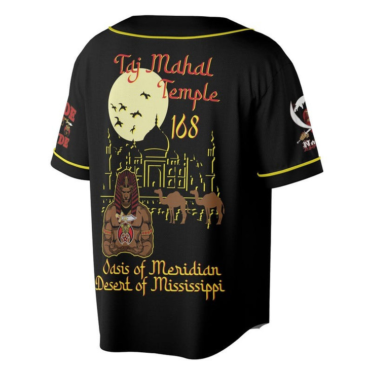 Custom Temple Name Nobles Mystic Shrine AEAONMS Temple Scene 3D Baseball Jersey Shirt Size S-5XL