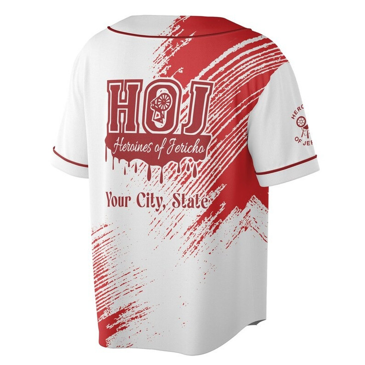 Customized Name HOJ Heroines Of Jericho Freemasonry 3D Baseball Jersey Shirt Size S-5XL