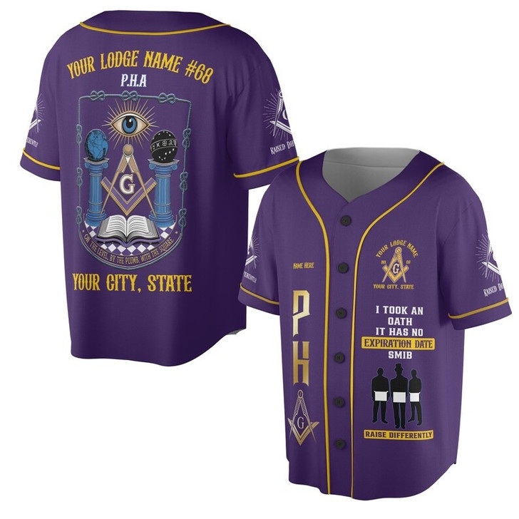 Custom Lodge Name Freemasonry I Took An Oath Smib Raise Diffferently 3D Baseball Jersey Shirt Size S-5XL
