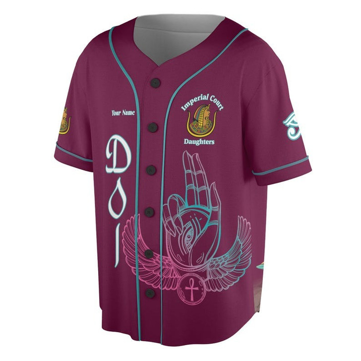 Personalized Court Name DOI Egyptian Ancient Goddess All Seeing Eye 3D Baseball Jersey Shirt Size S-5XL