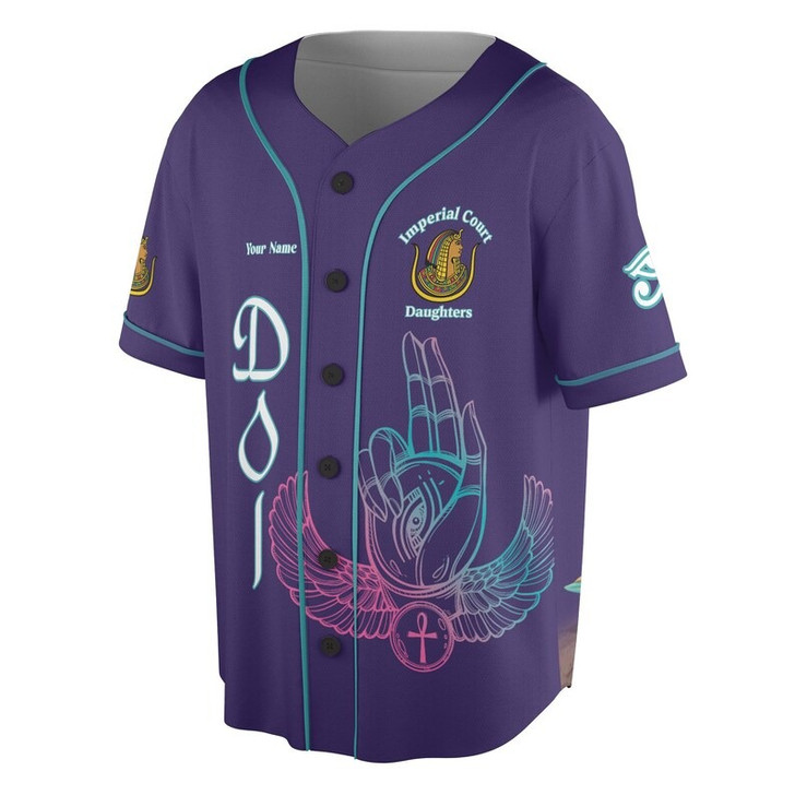 Personalized Court Name DOI Egyptian Ancient Goddess All Seeing Eye 3D Baseball Jersey Shirt Size S-5XL
