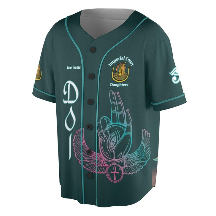 Personalized Court Name DOI Egyptian Ancient Goddess All Seeing Eye 3D Baseball Jersey Shirt Size S-5XL