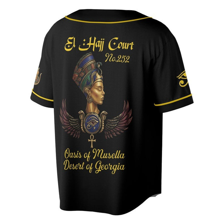 Personalized Court Name DOI Queen of Eternity Shriners AEAONMS 3D Baseball Jersey Shirt Size S-5XL