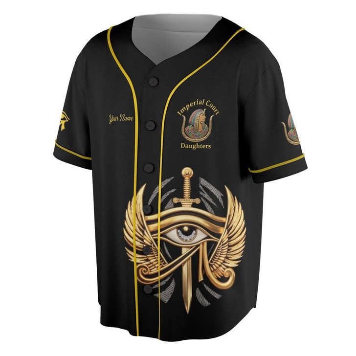 Personalized Court Name DOI Queen of Eternity Shriners AEAONMS 3D Baseball Jersey Shirt Size S-5XL