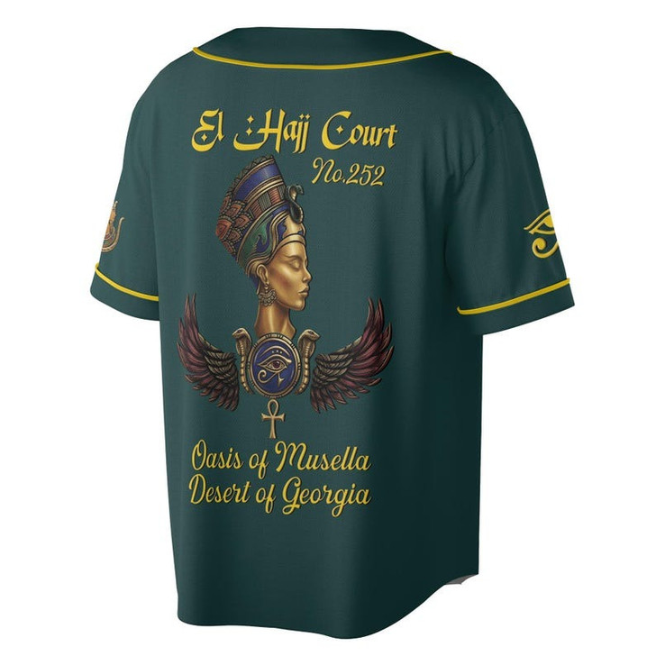 Personalized Court Name DOI Queen of Eternity Shriners AEAONMS 3D Baseball Jersey Shirt Size S-5XL
