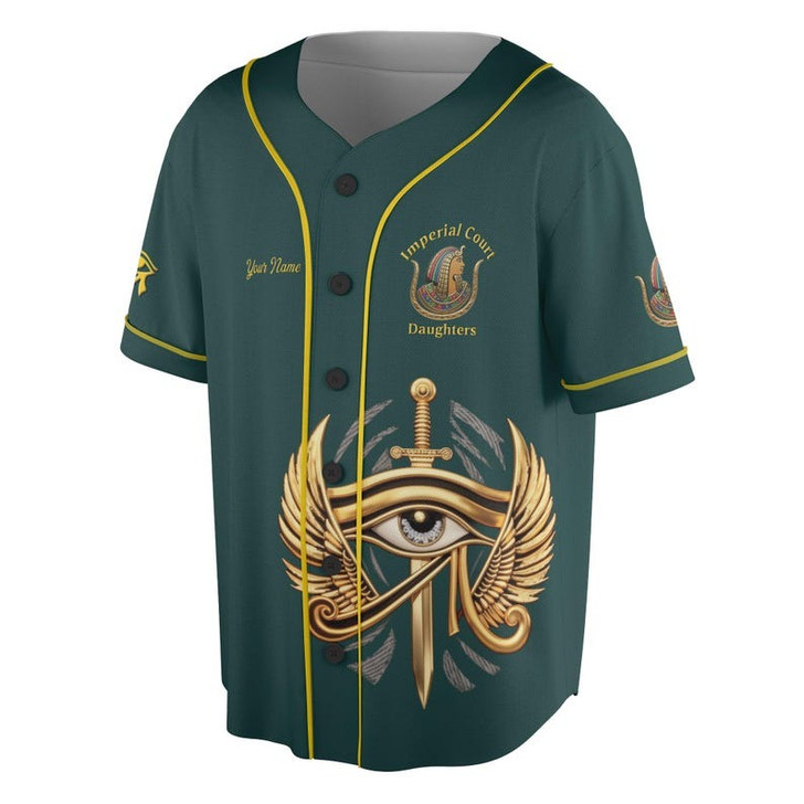 Personalized Court Name DOI Queen of Eternity Shriners AEAONMS 3D Baseball Jersey Shirt Size S-5XL
