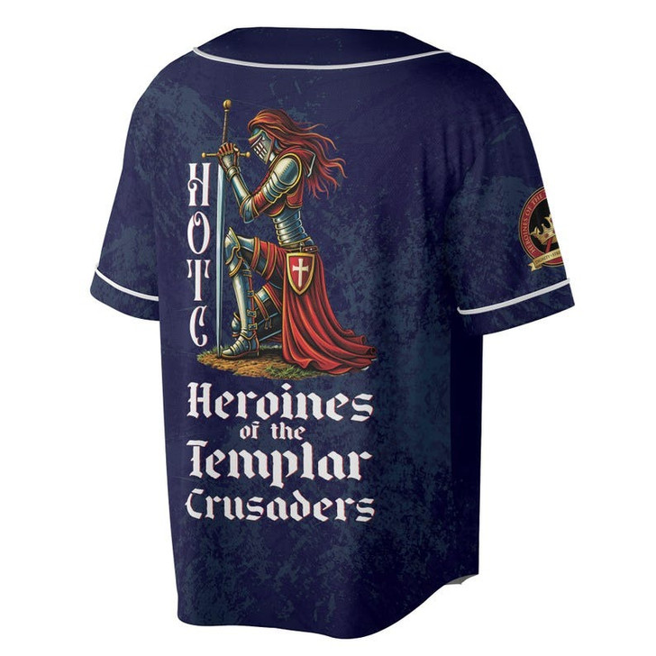Personalized Guild Name HOTC Heroines of the Templar Crusades 3D Baseball Jersey Shirt Size S-5XL