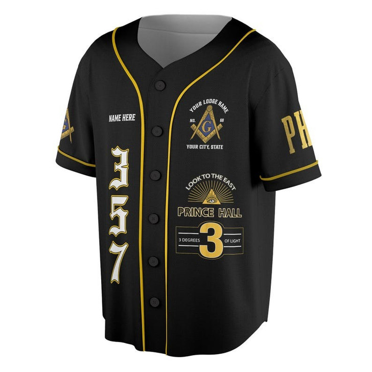 Personalized Name Freemasonry I Took An Oath Smib Prince Hall 3D Baseball Jersey Shirt Size S-5XL