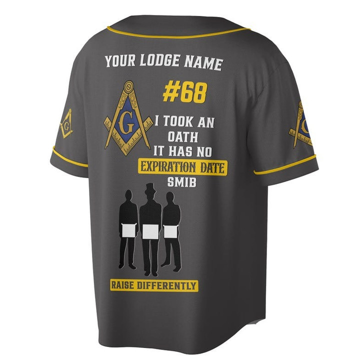 Personalized Name Freemasonry I Took An Oath Smib Prince Hall 3D Baseball Jersey Shirt Size S-5XL