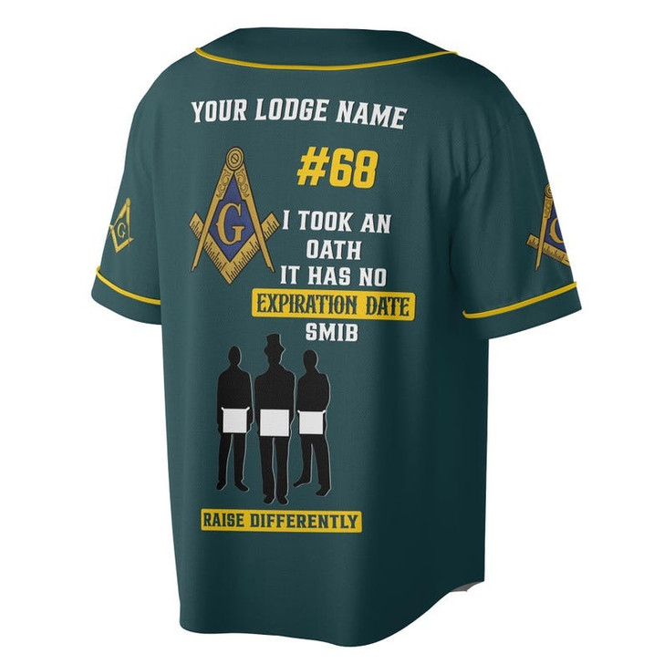 Personalized Name Freemasonry I Took An Oath Smib Prince Hall 3D Baseball Jersey Shirt Size S-5XL