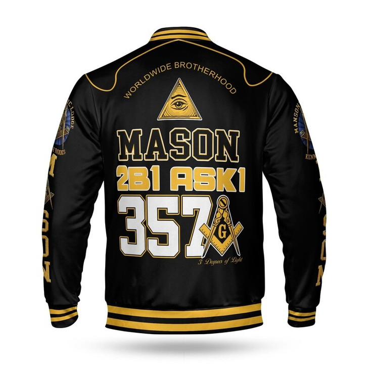 Freemasonry Worldwide Brotherhood Freemason 3D Baseball Jacket Size S-5XL
