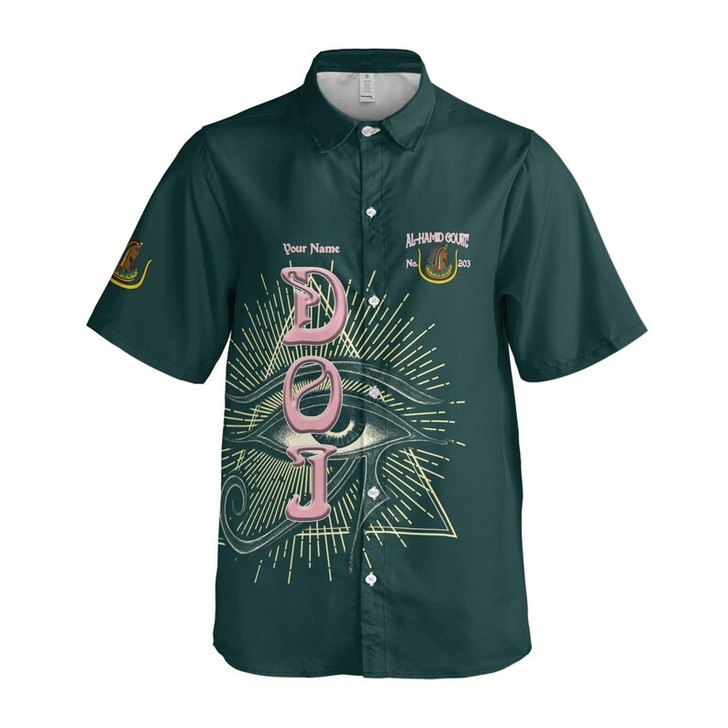 Personalized Court Name DOI Egyptian Ancient Sunset Sovereign 3D Button Down Shirt Size S-5XL