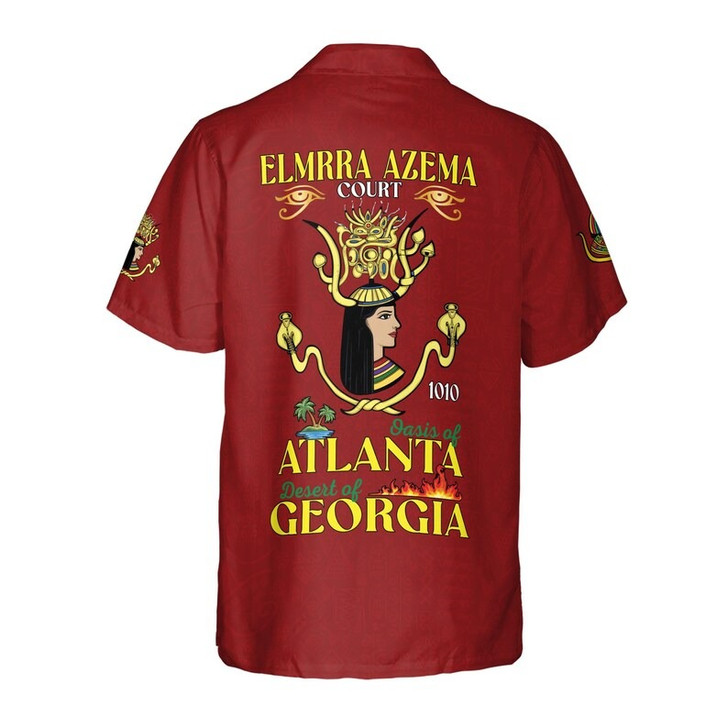 Personalized Court Name DOI Egyptian Ancient Goddess Crown of Eternity 3D Button Down Shirt Size S-5XL