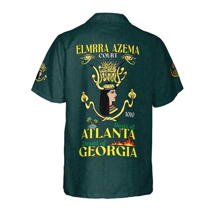 Personalized Court Name DOI Egyptian Ancient Goddess Crown of Eternity 3D Button Down Shirt Size S-5XL
