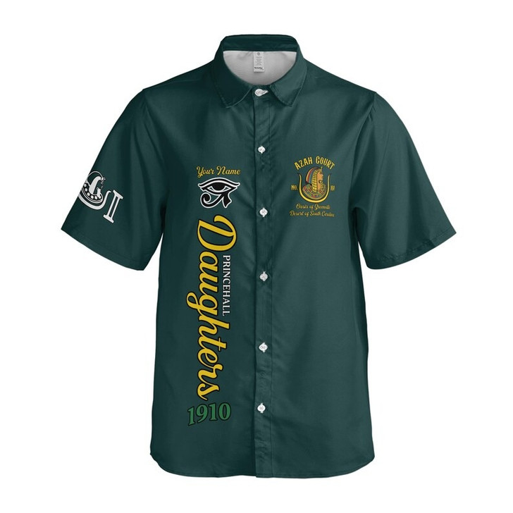 Personalized Court Name DOI Princehall Daughters 1910 Honor & Integrity 3D Button Down Size S-5XL