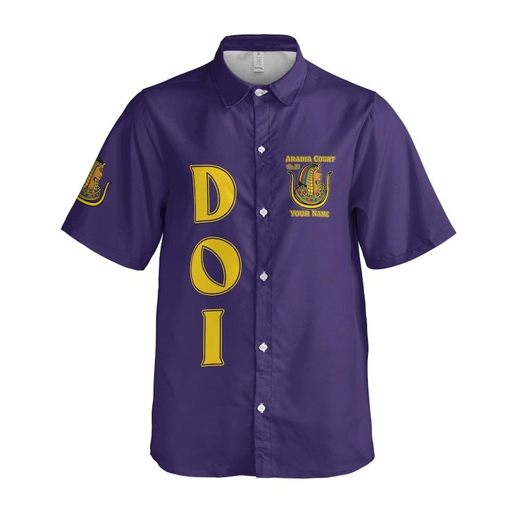 Personalized Court Name DOI Daughters Of Isis Shriners AEAONMS 3D Button Down Size S-5XL