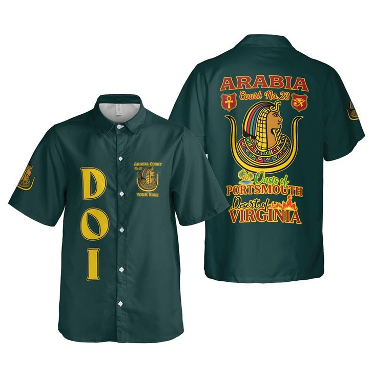 Personalized Court Name DOI Daughters Of Isis Shriners AEAONMS 3D Button Down Size S-5XL