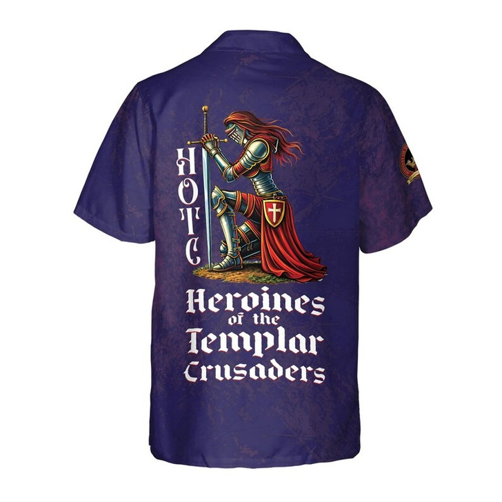 Personalized Guild Name HOTC Heroines of the Templar Crusades 3D Button Down Size S-5XL