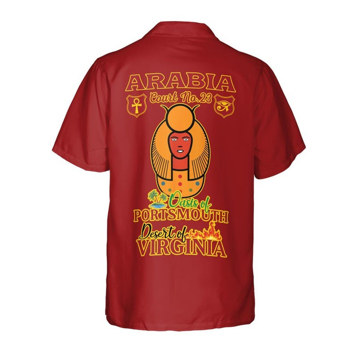 Personalized Name DOI York Rite Daughter Of Isis Masonic 3D Button Down Size S-5XL