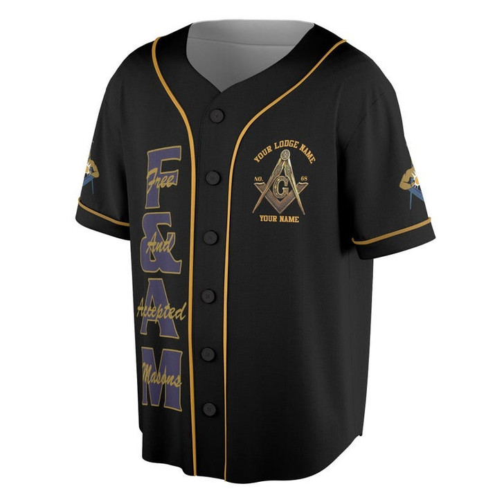 Custom Freemasonry Father Of All 1784 PHA 3D Baseball Jersey Shirt Size S-5XL