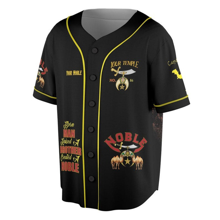 Personalized Temple Name Nobles Mystic Shrine AEAONMS Born Man Created A Noble Freemasonry 3D Baseball Jersey Shirt Size S-5XL