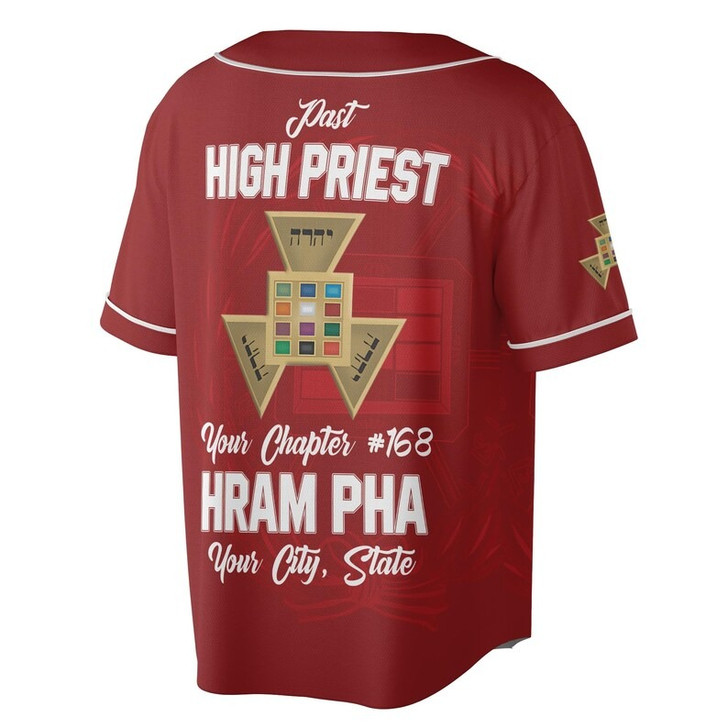 Custom Chapter Name Royal Arch Past High Priest HRAM PHA York Rite Freemasonry 3D Baseball Jersey Shirt Size S-5XL