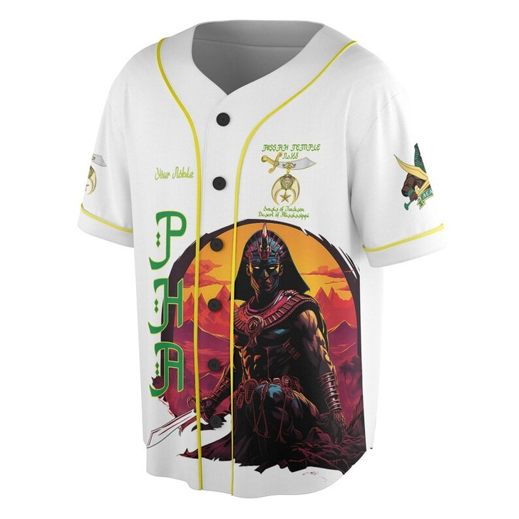 Custom Temple Name Nobles Mystic Shrine AEAONMS Sons Of The Desert Freemasonry 3D Baseball Jersey Shirt Size S-5XL