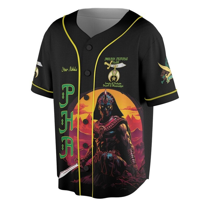 Custom Temple Name Nobles Mystic Shrine AEAONMS Sons Of The Desert Freemasonry 3D Baseball Jersey Shirt Size S-5XL