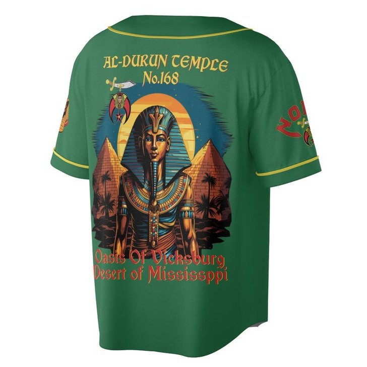 Custom Temple Name Nobles Mystic Shrine AEAONMS King Of The Desert Freemasonry 3D Baseball Jersey Shirt Size S-5XL