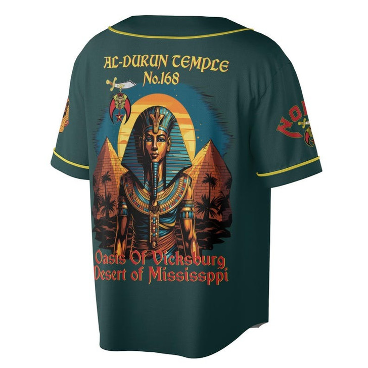 Custom Temple Name Nobles Mystic Shrine AEAONMS King Of The Desert Freemasonry 3D Baseball Jersey Shirt Size S-5XL