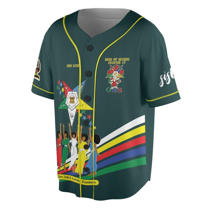 Custom Chapter Name OES Diva Sisters Order of the Eastern Sister Destined To Shine 3D Baseball Jersey Shirt Size S-5XL