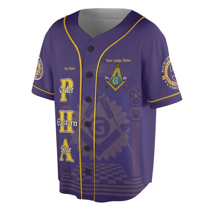 Personalized Lodge Name Freemasonry Prince Hall Making Good Men Better 3D Baseball Jersey Shirt Size S-5XL