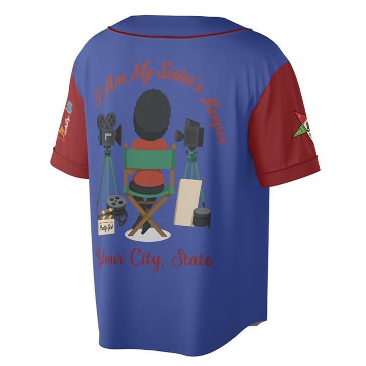 Custom Chapter Name OES Order Of The Eastern Star I Am My Sisters Keeper 3D Baseball Jersey Shirt Size S-5XL