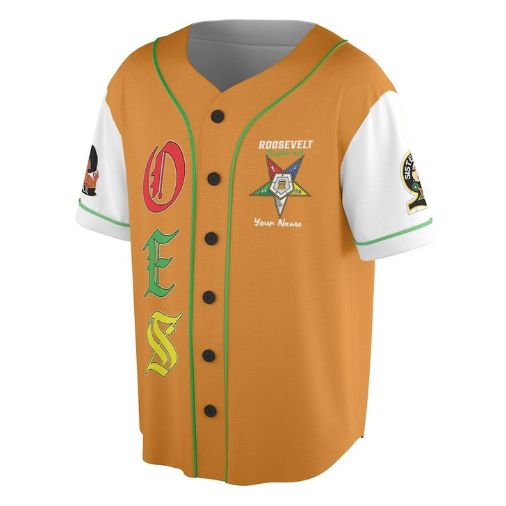 Custom Chapter Name OES Order Of The Eastern Star Sisterhood 3D Baseball Jersey Shirt Size S-5XL