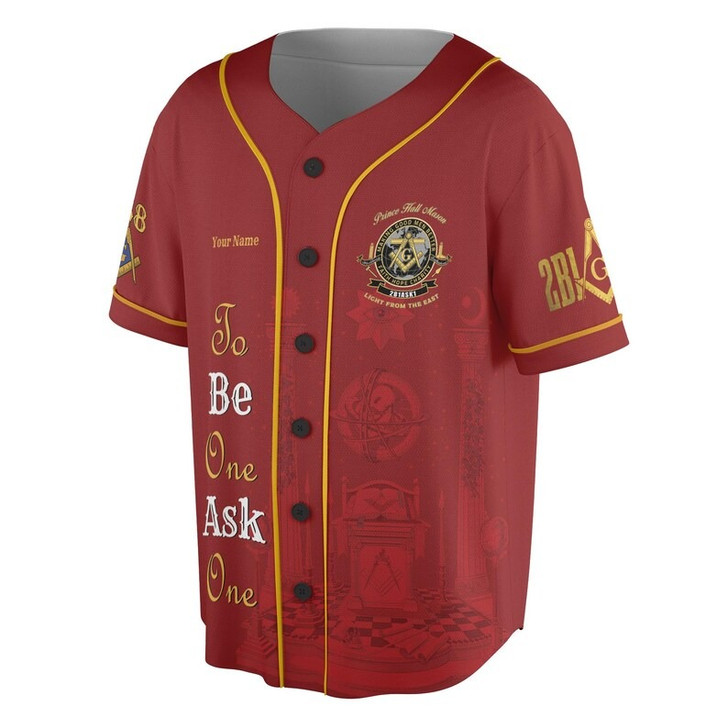 Personalized Lodge Name Freemasonry Prince Hall PHA F&AM To Be One Ask One 3D Baseball Jersey Shirt Size S-5XL