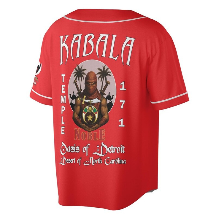 Custom Temple Name Nobles Mystic Shrine AEAONMS Desert Warrior Freemasonry 3D Baseball Jersey Shirt Size S-5XL