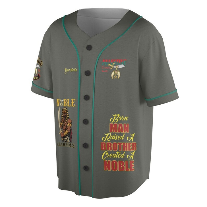 Custom Temple Name Nobles 1983 AEAONMS Warrior Sons Of The Desert Shriners Prince Hall 3D Baseball Jersey Shirt Size S-5XL