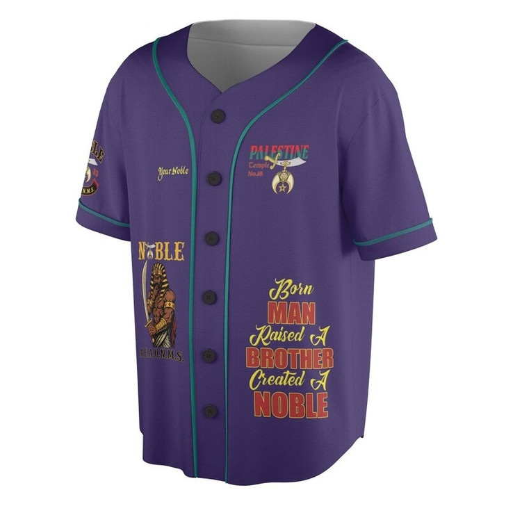 Custom Temple Name Nobles 1983 AEAONMS Warrior Sons Of The Desert Shriners Prince Hall 3D Baseball Jersey Shirt Size S-5XL