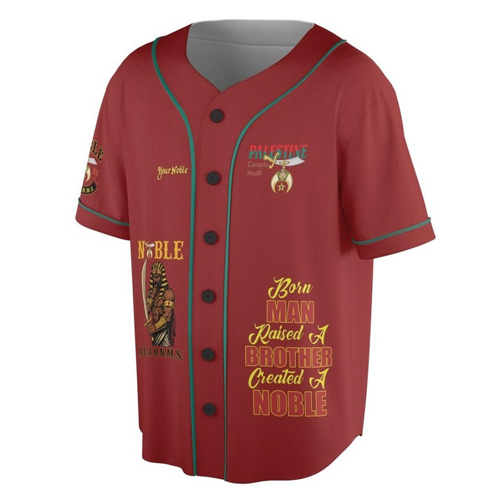 Custom Temple Name Nobles 1983 AEAONMS Warrior Sons Of The Desert Shriners Prince Hall 3D Baseball Jersey Shirt Size S-5XL