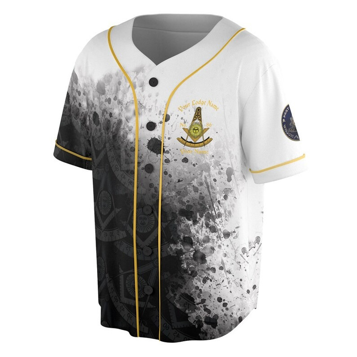Personalized Name Past Master F&AM PHA Faith Hope Charity Freemason 3D Baseball Jersey Shirt Size S-5XL