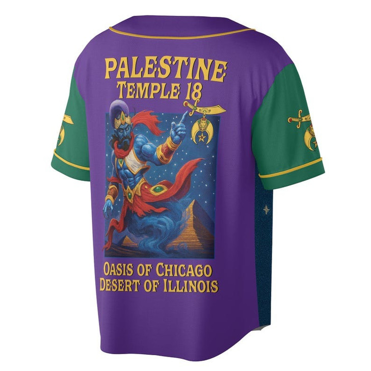 Custom Temple Name Nobles 1983 AEAONMS Starry Desert Night Mystic Shrine Freemasonry 3D Baseball Jersey Shirt Size S-5XL