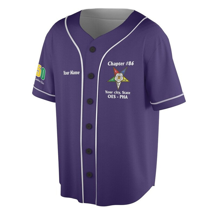Customized Name Order Of The Eastern Star OES Permissiom To Shine Fatal Diva 3D Baseball Jersey Shirt Size S-5XL