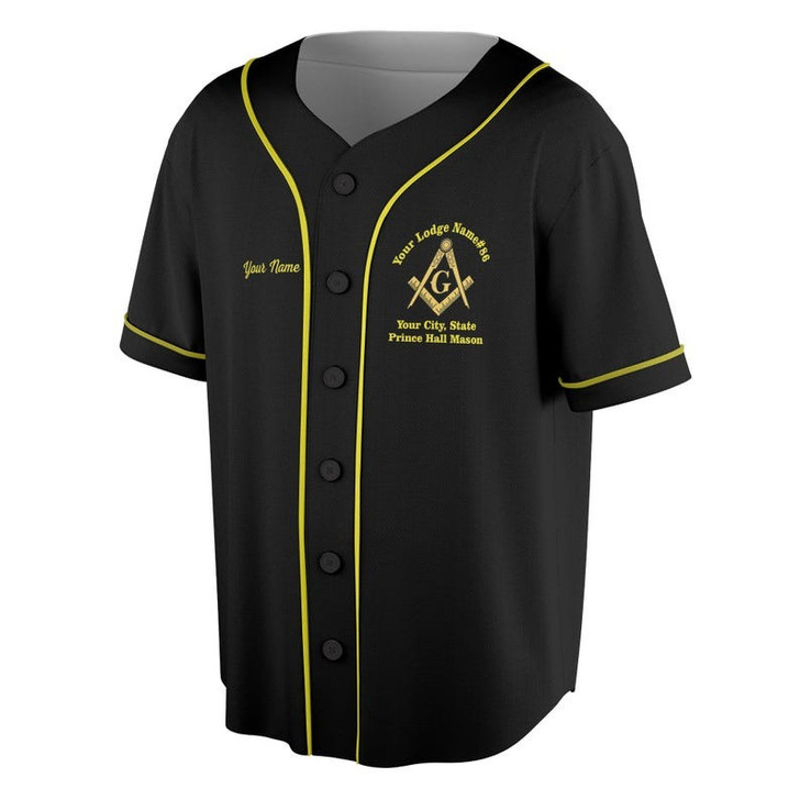 Personalized Name Prince Hall 2B1 ASK1 Making Good Men Better Freemasonry 3D Baseball Jersey Shirt Size S-5XL