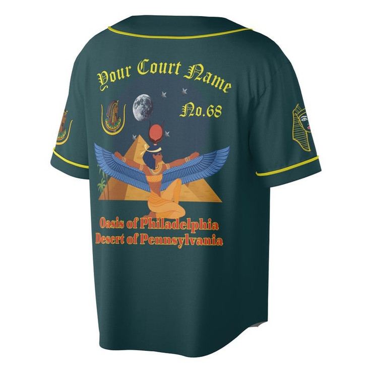 Custom Name DOI Daughters Of Isis ISIS WINGS Out Shriners Aeaonms 3D Baseball Jersey Shirt Size S-5XL