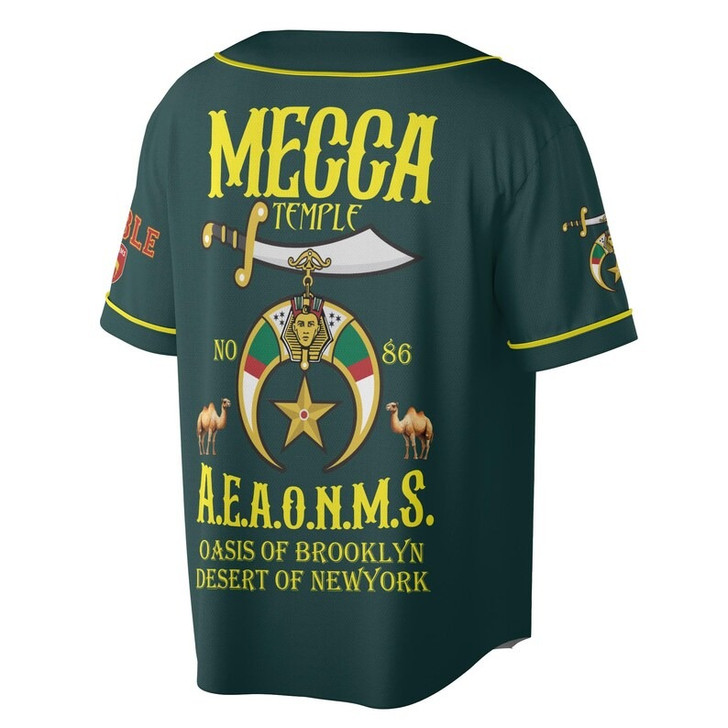 Personalized Temple Name Nobles Mystic Shrine AEAONMS Camel Walking Freemasonry 3D Baseball Jersey Shirt Size S-5XL